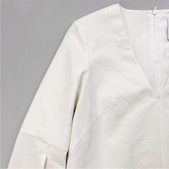 C/MEO Collective White Mini Dress with Bell Sleeves - Picture 8 of 10